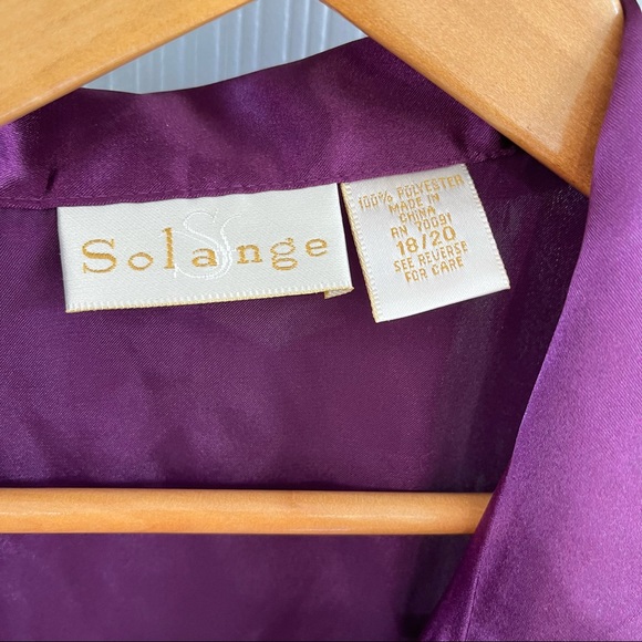 Vintage Purple Satin Sleeveless Top and Shorts Matching Pajama Set size 1X - Picture 2 of 4